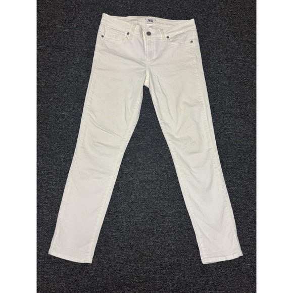 PAIGE Denim - Paige Kylie Crop White Sz 27 Stretch Jeans Cotton Elastaine Blend